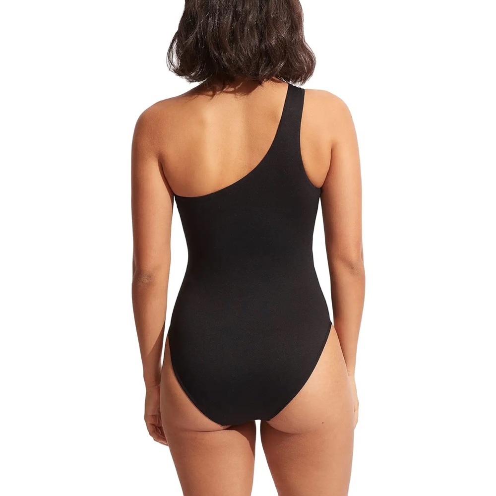 Stunning ultra stretchy One Shoulder One Piece Seafolly monokini in Black😍 - Picture 8 of 11
